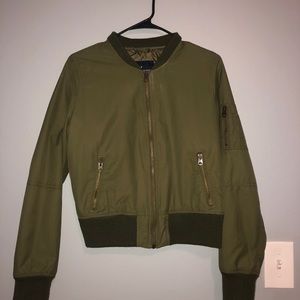 Army Green Bomber Jacket - American Eagle
